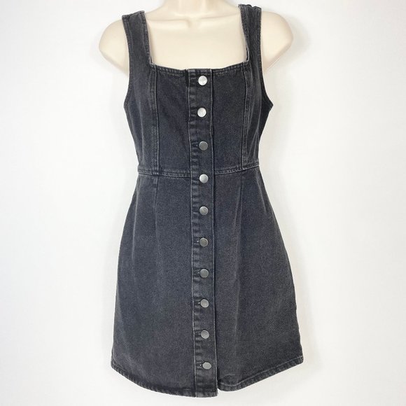 Urban Outfitters Dresses & Skirts - Black Denim Button Up Jean Dress
